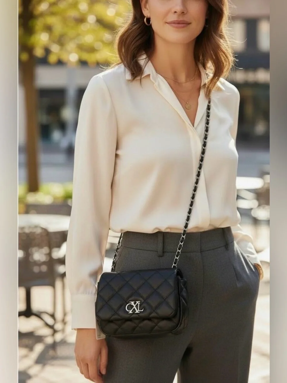 NWT Christian Lacroix Quilted Black Shoulder Bag - Picture 1 of 7